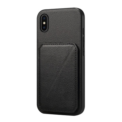 D04 Calf Texture Dual Card Slot Holder Phone Case