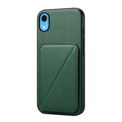 D04 Calf Texture Dual Card Slot Holder Phone Case