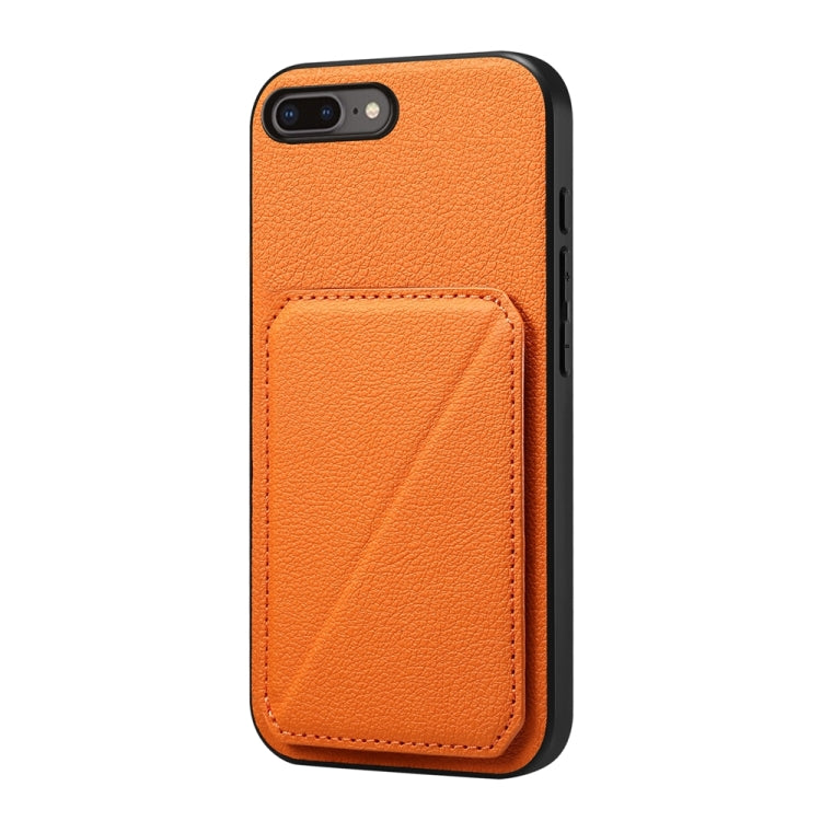 D04 Calf Texture Dual Card Slot Holder Phone Case