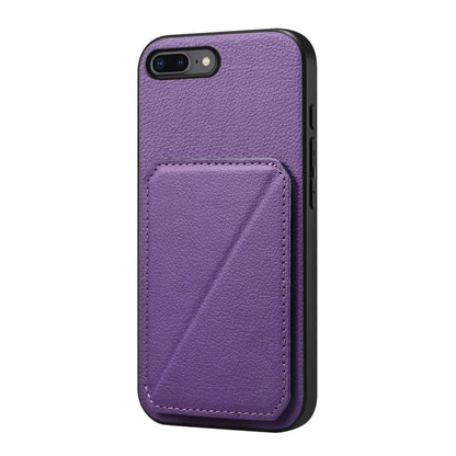 D04 Calf Texture Dual Card Slot Holder Phone Case
