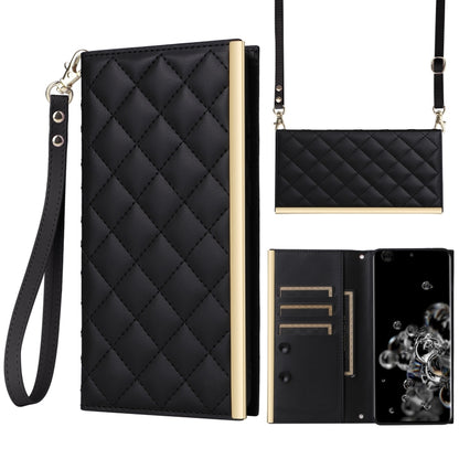 Crossbody Rhombic Sucker Leather Phone Case