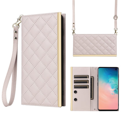 Crossbody Rhombic Sucker Leather Phone Case