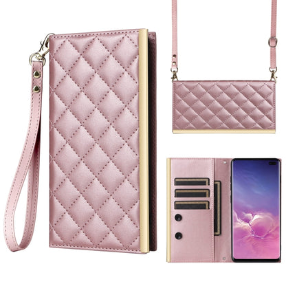 Crossbody Rhombic Sucker Leather Phone Case