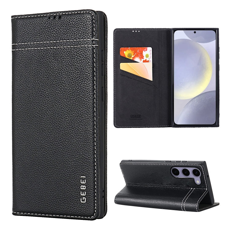 GEBEI Top-grain Horizontal Flip Leather Phone Case