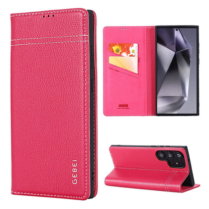 GEBEI Top-grain Horizontal Flip Leather Phone Case