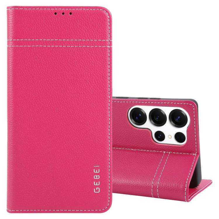 GEBEI Top-grain Horizontal Flip Leather Phone Case