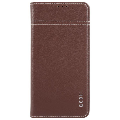 GEBEI Top-grain Horizontal Flip Leather Phone Case