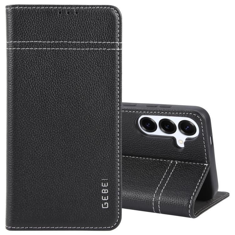 GEBEI Top-grain Horizontal Flip Leather Phone Case
