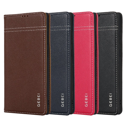 GEBEI Top-grain Horizontal Flip Leather Phone Case