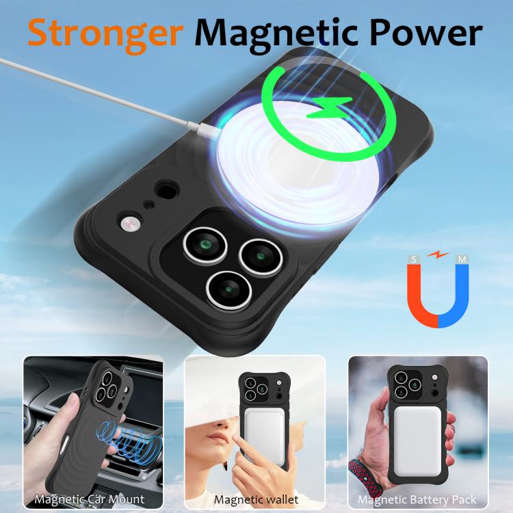 Wave Texture MagSafe Magnetic Liquid Silicone Phone Case