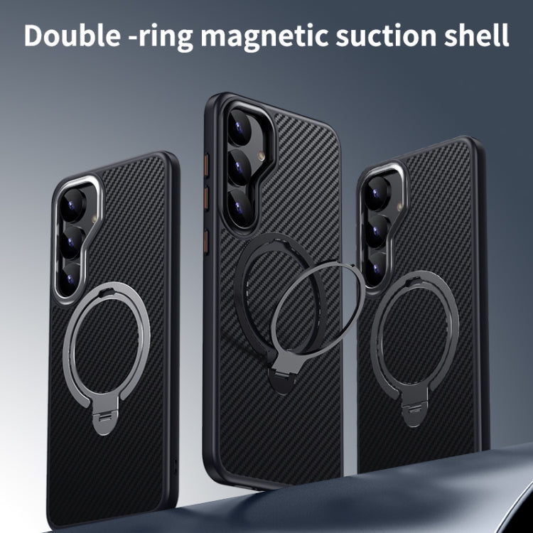 Double Ring MagSafe Holder Carbon Fibre Phone Case