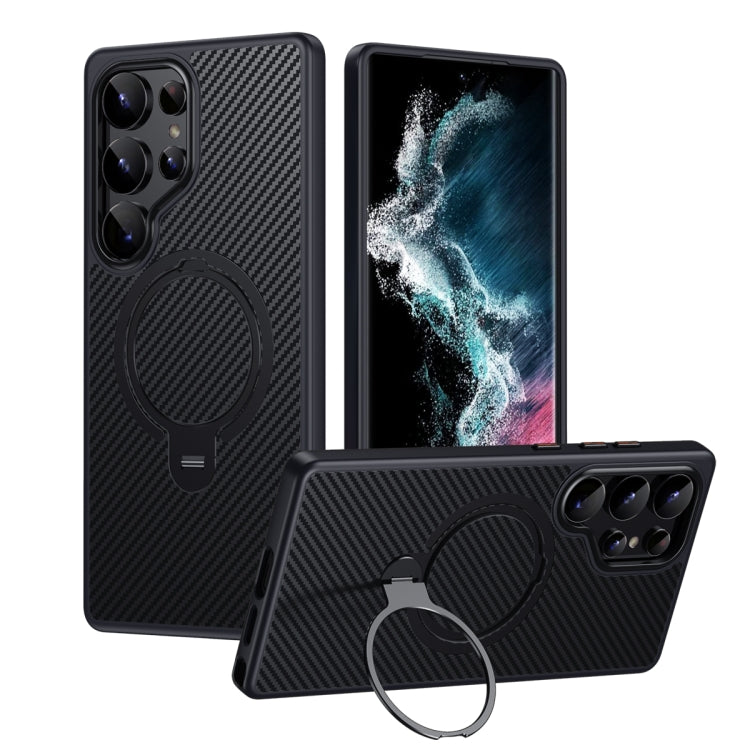 Double Ring MagSafe Holder Carbon Fibre Phone Case