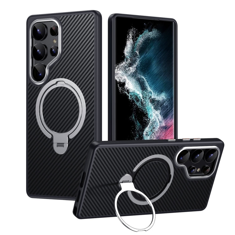 Double Ring MagSafe Holder Carbon Fibre Phone Case