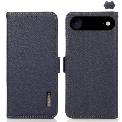 KHAZNEH Side-Magnetic Litchi Genuine Leather RFID Case