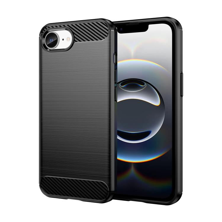 Brushed Texture Carbon Fiber TPU Phone Case