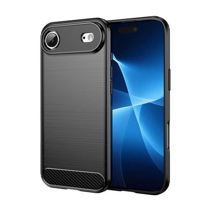 Brushed Texture Carbon Fiber TPU Phone Case