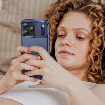 Brushed Texture Carbon Fiber TPU Phone Case