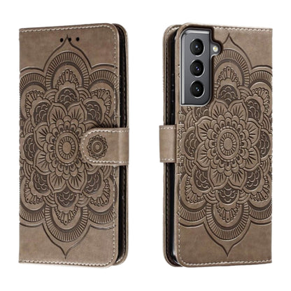 Sun Mandala Embossing Pattern Phone Leather Case