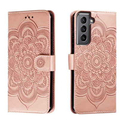Sun Mandala Embossing Pattern Phone Leather Case