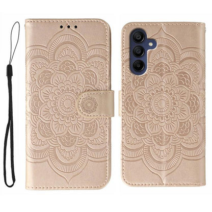 Sun Mandala Embossing Pattern Phone Leather Case
