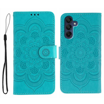 Sun Mandala Embossing Pattern Phone Leather Case