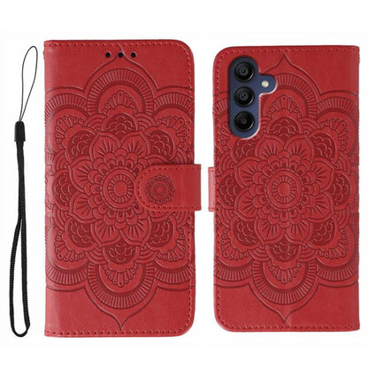 Sun Mandala Embossing Pattern Phone Leather Case