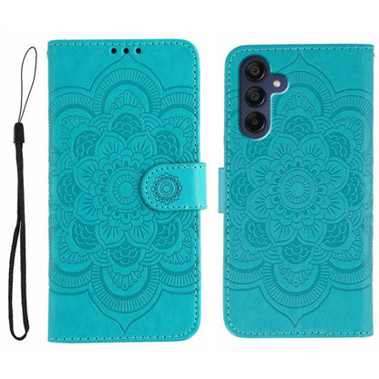 Sun Mandala Embossing Pattern Phone Leather Case
