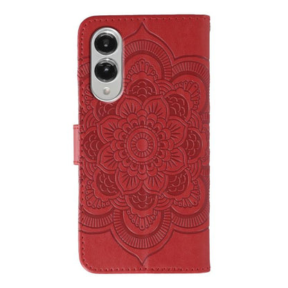 Sun Mandala Embossing Pattern Phone Leather Case
