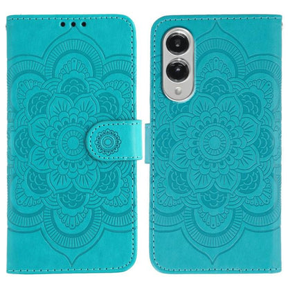 Sun Mandala Embossing Pattern Phone Leather Case