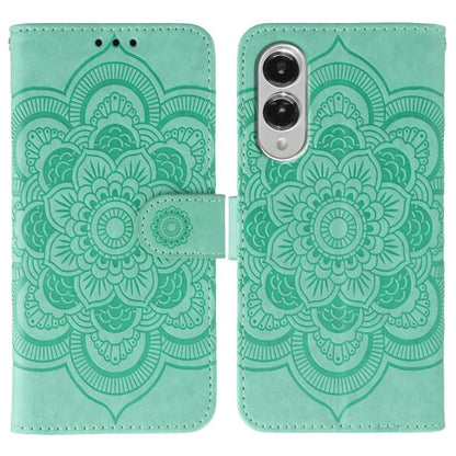 Sun Mandala Embossing Pattern Phone Leather Case