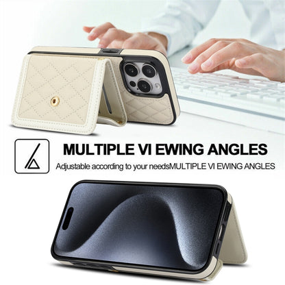 Splicing Rhombic Texture Card Bag Phone Case with Long Lanyard