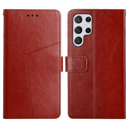 Y-shaped Pattern Flip Leather Phone Case