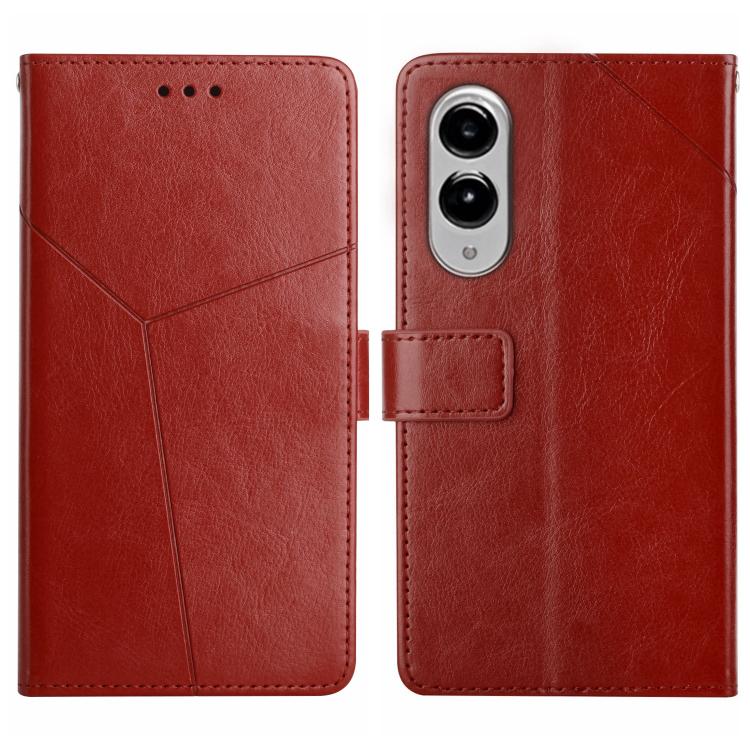 Y-shaped Pattern Flip Leather Phone Case
