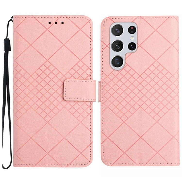 Rhombic Grid Texture Leather Phone Case