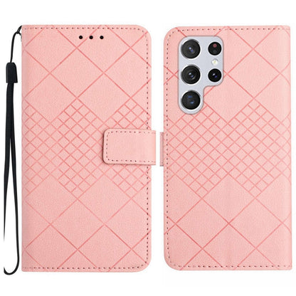 Rhombic Grid Texture Leather Phone Case