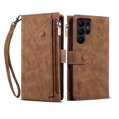 ESEBLE Retro Frosted RFID Flip Leather Phone Case