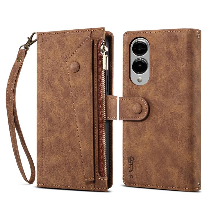 ESEBLE Retro Frosted RFID Flip Leather Phone Case