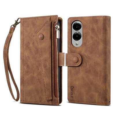ESEBLE Retro Frosted RFID Flip Leather Phone Case