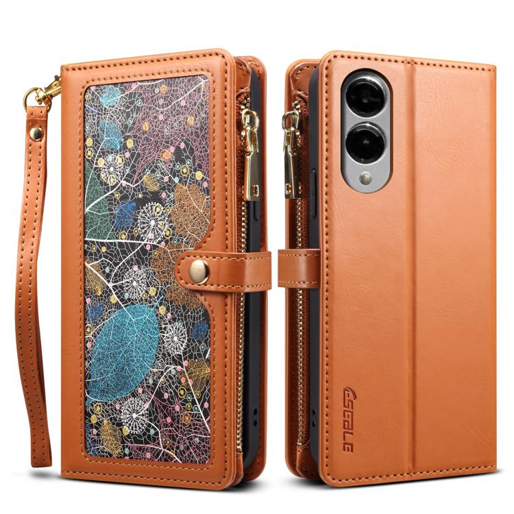 ESEBLE Star Series Lanyard Zipper Wallet RFID Leather Case
