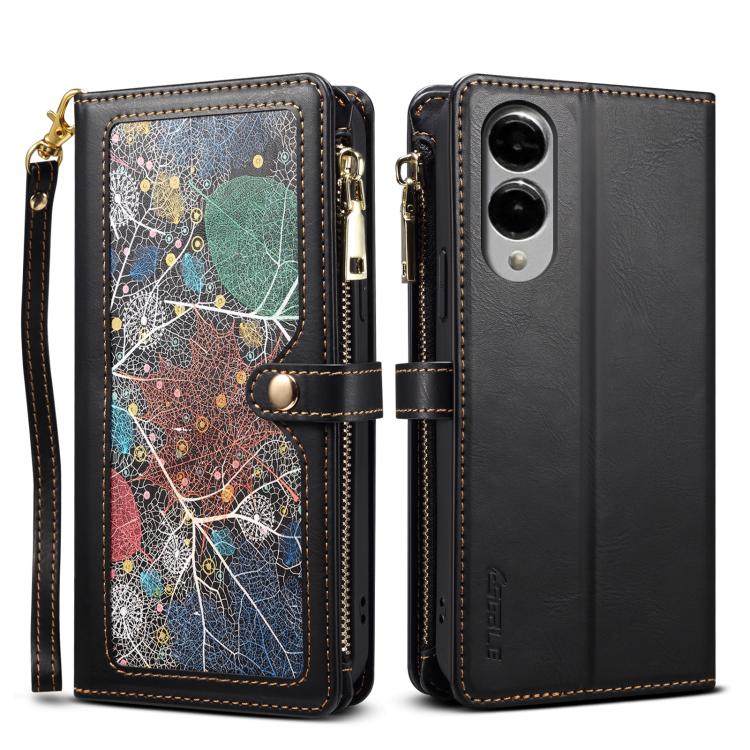 ESEBLE Star Series Lanyard Zipper Wallet RFID Leather Case