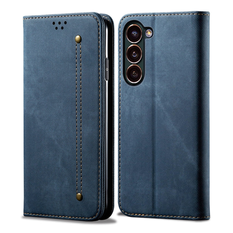 Denim Texture Casual Style Horizontal Flip Leather Case