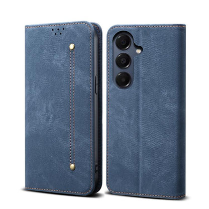 Denim Texture Casual Style Horizontal Flip Leather Case