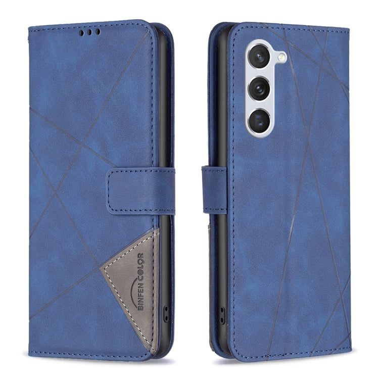 Magnetic Buckle Rhombus Texture Leather Phone Case