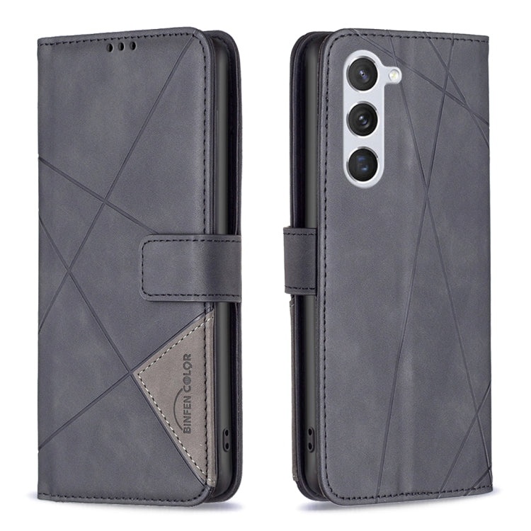 Magnetic Buckle Rhombus Texture Leather Phone Case