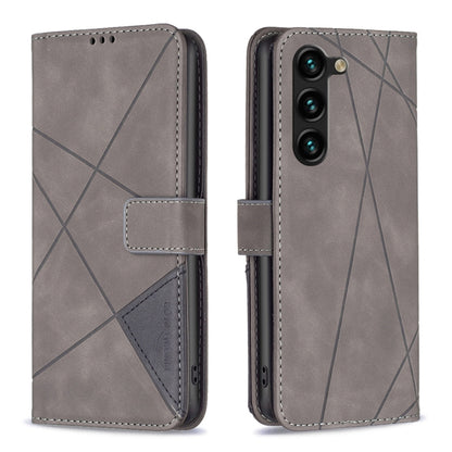 Magnetic Buckle Rhombus Texture Leather Phone Case