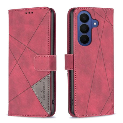 Magnetic Buckle Rhombus Texture Leather Phone Case