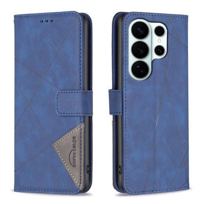 Magnetic Buckle Rhombus Texture Leather Phone Case