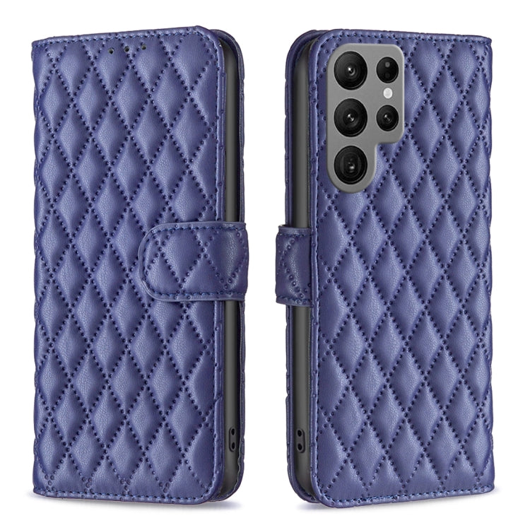 Diamond Lattice Wallet Flip Leather Phone Case