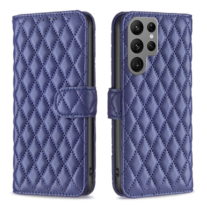 Diamond Lattice Wallet Flip Leather Phone Case