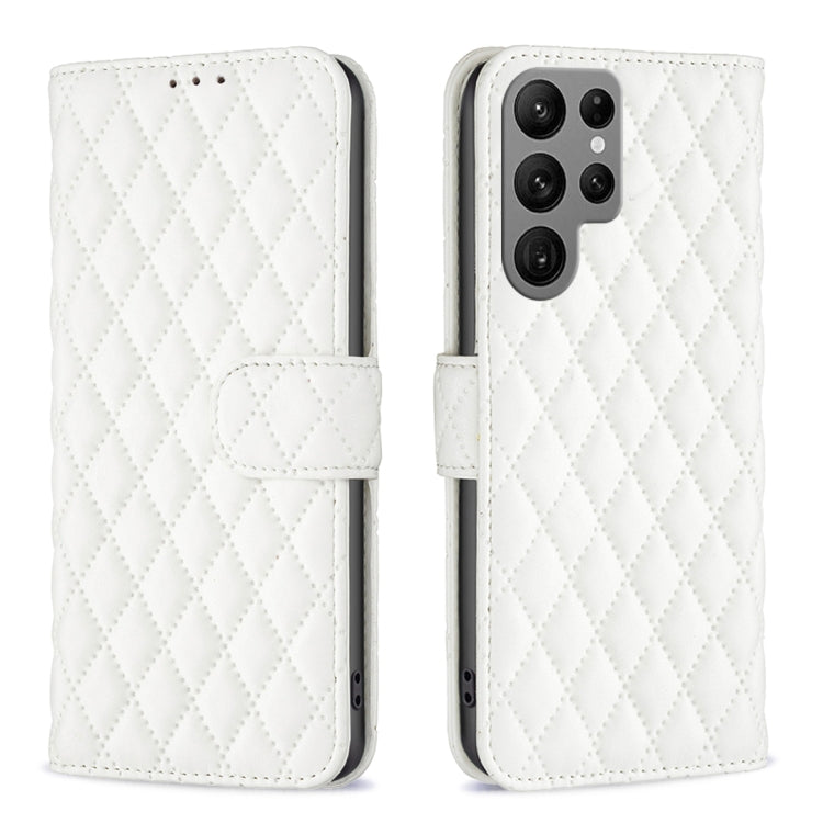 Diamond Lattice Wallet Flip Leather Phone Case